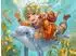 Calvendo Puzzle Manga-Figuren schwimmend mit einem Delphin, 1000 Teile, 64×48cm