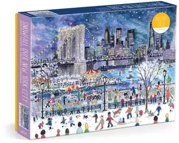 galison Michael Storrings Snowfall Over New York City Puzzle, 1000 Teile