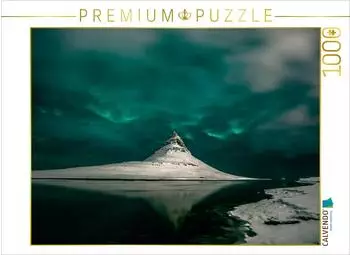 Calvendo Puzzle &bdquo;Polarlichtaugen &uuml;ber Kirkufell" 1000 Teile, 64&times;48cm