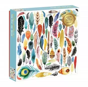 galison Feathers 500-Teile Metallic-Puzzle (9780735357822)