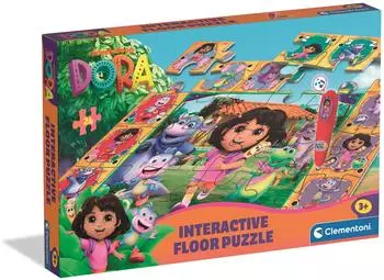 Clementoni Dora the Explorer Bodenpuzzle mit interaktivem Stift, 24 Teile