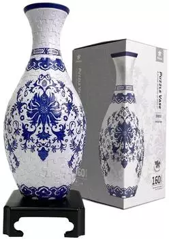 Pintoo 3D-Puzzle Blumenvase Indigo Age, 160 Teile (S1032)