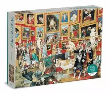 galison Tribuna of the Uffizi Meowsterpiece of Western Art Puzzle, 1500 Teile