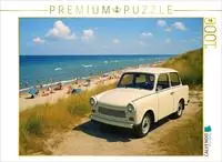 CALVENDO Puzzle Nach vielen Stunden Fahrt an der Ostsee - Trabant 601 1000 Teile