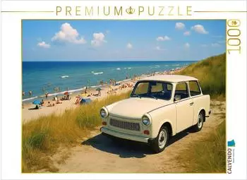 Calvendo Puzzle &bdquo;Nach vielen Stunden Fahrt an der Ostsee &ndash; Trabant 601" 1000 Teile, 64x48cm
