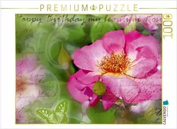 Calvendo Puzzle "Geburtstagsgru&szlig; an Rose" 1000 Teile, 64&times;48cm