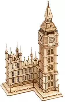 ROBOTIME Rolife Big Ben 3D-Holzpuzzle mit Beleuchtung (TG507)