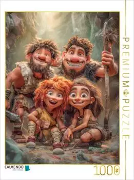 Calvendo Steinzeitkarikaturen &bdquo;Der ganze Stolz sind ihre T&ouml;chter" Puzzle 1000 Teile