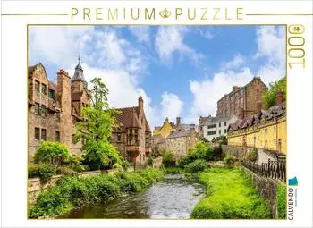 Calvendo Dean Village, Water of Leith, Edinburgh Puzzle 1000 Teile, 64&times;48cm
