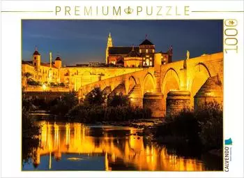 Calvendo Puzzle &bdquo;Puente Romano mit Blick auf die Mezquita-Kathedrale in C&oacute;rdoba" 1000 Teile, 64x48cm