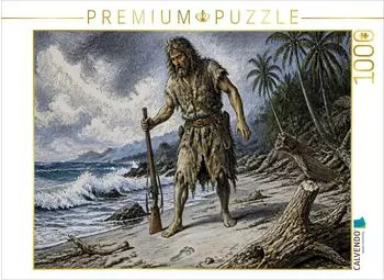 Calvendo Robinson Crusoe / Daniel Defoe 1719 Puzzle, 1000 Teile, 64&times;48cm