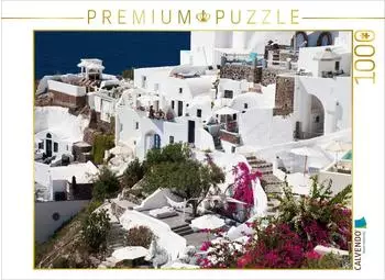 Calvendo Puzzle Hotelanlage in Oia, Santorini, 1000 Teile, 64&times;48cm