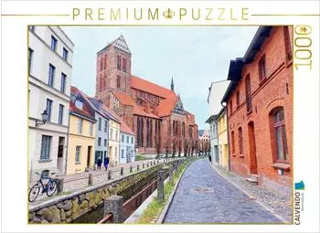 Calvendo Puzzle &bdquo;Wismar, Blick zur Nikolaikirche entlang der Frischen Grube" 1000 Teile, 64&times;48cm
