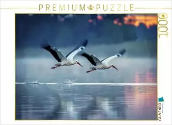 Calvendo Puzzle "Majest&auml;tischer Flug &uuml;ber den See" 1000 Teile, 64&times;48cm