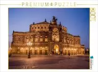CALVENDO Puzzle Dresden - Semperoper bei Nacht 1000 Teile Lege-Gr&ouml;&szlig;e 64x48cm