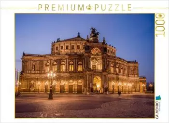 Calvendo Puzzle &bdquo;Dresden &ndash; Semperoper bei Nacht", 1000 Teile, 64x48cm