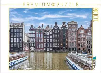 Calvendo Puzzle "Damrak mit tanzenden H&auml;usern in Amsterdam" 1000 Teile, 64&times;48cm
