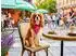 Calvendo Puzzle „Cavalier Spaniel im lebhaften Straßencafé