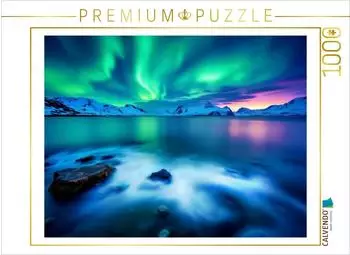 Calvendo Puzzle &bdquo;Nordlicht. Langzeit. G&auml;nsehaut." 1000 Teile, 64&times;48cm