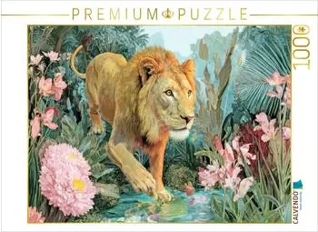 Calvendo Puzzle Dschungeltiere Wunderwelt &ndash; L&ouml;we im Dschungel, 1000 Teile, 64&times;48cm