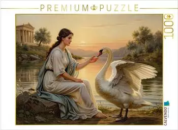 Calvendo Puzzle "Leda und der Schwan" 1000 Teile, 64x48cm