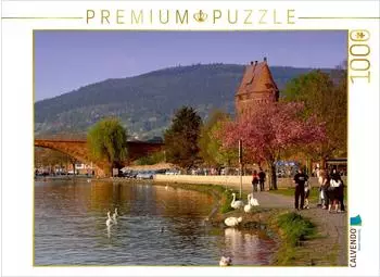 Calvendo Puzzle Miltenberg, Uferpromenade im Abendlicht 1000 Teile 64×48cm
