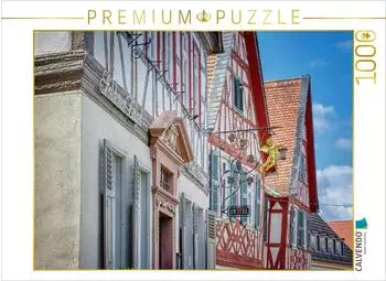 Calvendo Puzzle Fachwerk 1000 Teile, 64x48cm