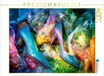 Calvendo Puzzle "Glitzernde High Heels in der Tiefk&uuml;hltruhe" 1000 Teile, 64x48cm