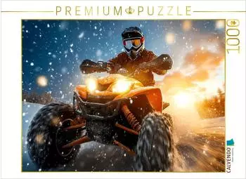Calvendo Puzzle "Quadfahren auf der Schneepiste" 1000 Teile, 64x48cm