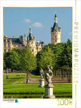 Calvendo Puzzle "Blick &uuml;ber den Schlossgarten zu Schloss und Hauptturm" 1000 Teile, 64x48cm