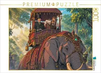 Calvendo Puzzle &bdquo;Szene aus In 80 Tagen um die Welt" von Jules Verne, 1000 Teile, 64&times;48cm