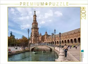 Calvendo Puzzle Plaza de Espa&ntilde;a mit Kanal, Sevilla, 2000 Teile, 90&times;67cm