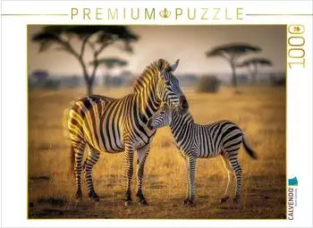 Calvendo Puzzle &bdquo;Streifen im Sonnenlauf" Zebras in der Savanne, 1000 Teile, 64&times;48cm