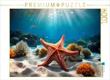 Calvendo Puzzle &bdquo;Seestern im blauen Meer" 1000 Teile, 64x48cm
