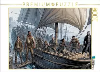 Calvendo Puzzle &bdquo;Die Pequod verl&auml;sst Nantucket mit Ahab" (Moby Dick), 1000 Teile, 64&times;48cm