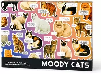 galison Moody Cats Puzzle 1000 Teile