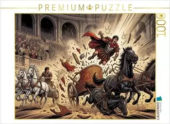 Calvendo Puzzle "Messala stürzt im tödlichen Wagenrennen schwer" 1000 Teile 64x48cm