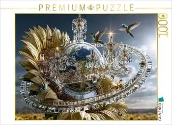 Calvendo Puzzle "Die Kronleuchter-Planeten-Sonnenblume" 1000 Teile 64x48cm