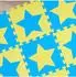 Relaxdays Puzzlematte Sterne, Schaumstoff, 9-teilig, 91x91cm