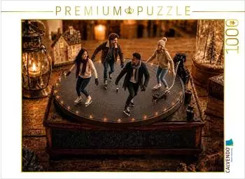 Calvendo Puzzle &bdquo;Schlittschuhzauber auf Vinyl" 1000 Teile 64x48cm