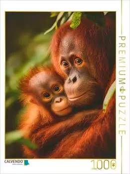 Calvendo Puzzle Orang-Utan mit Jungtier, 1000 Teile, 64x48cm
