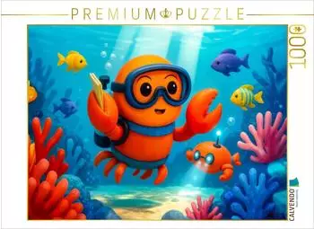Calvendo Puzzle "Agentenkrabbe taucht tief ins geheime Korallenriff" 1000 Teile, 64x48cm