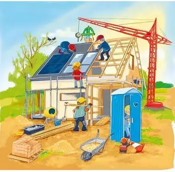 Goki Schichtenpuzzle "Wir bauen ein Haus" (57322)