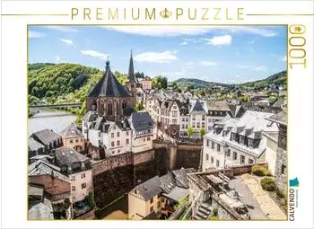 Calvendo Puzzle &bdquo;Buntes Saarburg im Fr&uuml;hsommer" 1000 Teile 64x48cm