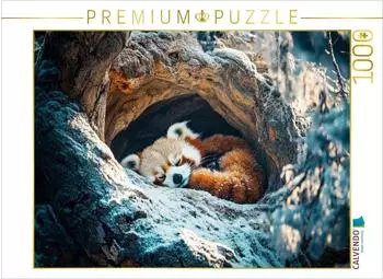 Calvendo Puzzle "Roter Panda - Stille im Himalaya-Wald" 1000 Teile 64x48cm