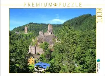 Calvendo Puzzle "Die Ober- und Unterburg in Manderscheid" 1000 Teile, 64x48cm