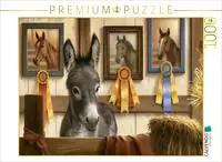 CALVENDO Puzzle Esel im Stall 1000 Teile Lege-Gr&ouml;&szlig;e 64x48cm Foto-Puzzle f&uuml;r