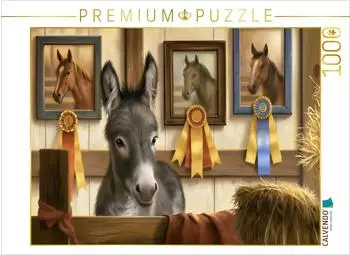 Calvendo Puzzle "Esel im Stall" 1000 Teile, 64&times;48cm