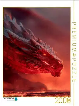 Calvendo Drachen - Der Zorn des Flammenf&uuml;rsten, Puzzle 2000 Teile, 90&times;67cm