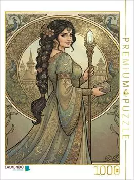Calvendo Puzzle &bdquo;Adelina und der leuchtende Kristall", 1000 Teile, 64x48cm